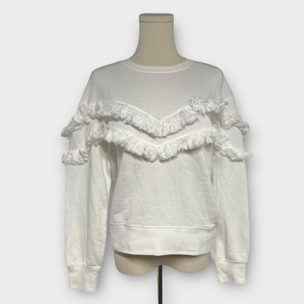 Rails Kinsey Crewneck Sweater with Fringe Size Small NEW